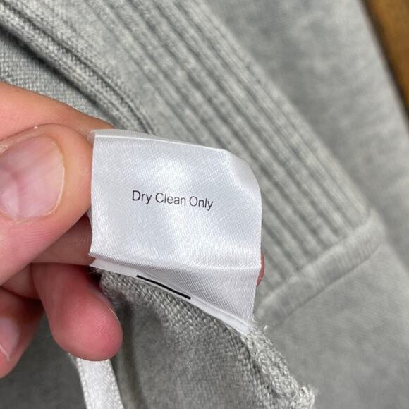 J. Peterman Light Gray Merino Wool Blend Open Front Cardigan Sweater Women's XS - Picture 6 of 8